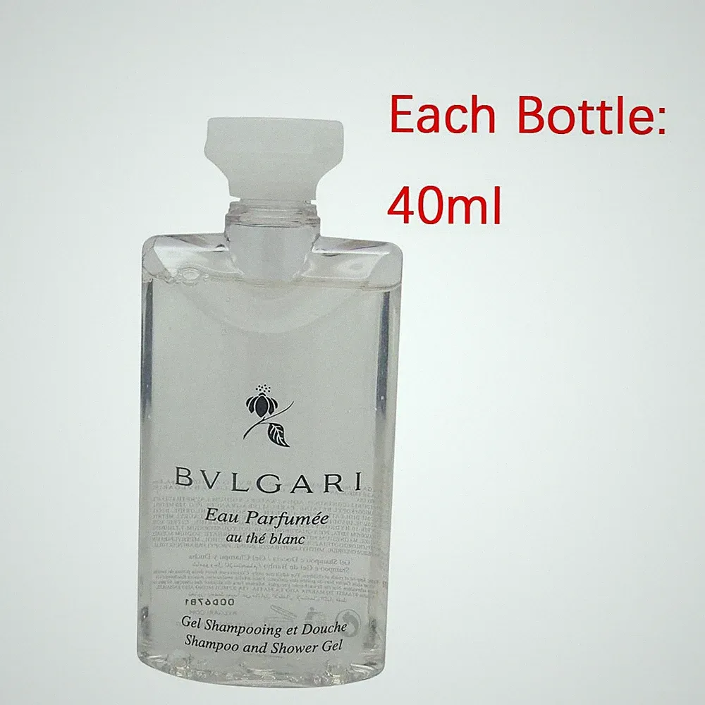 7 x Bvlgari Perfumed Au The Blanc White Tea Shampoo and Shower Gel 40ML=280ML