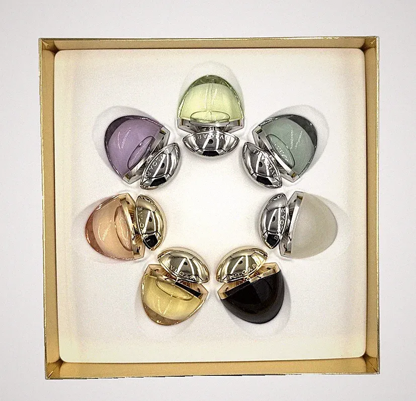 Bvlgari Omnia Jewel Charms Collection 7pc Mini Perfume Set Paraiba Black