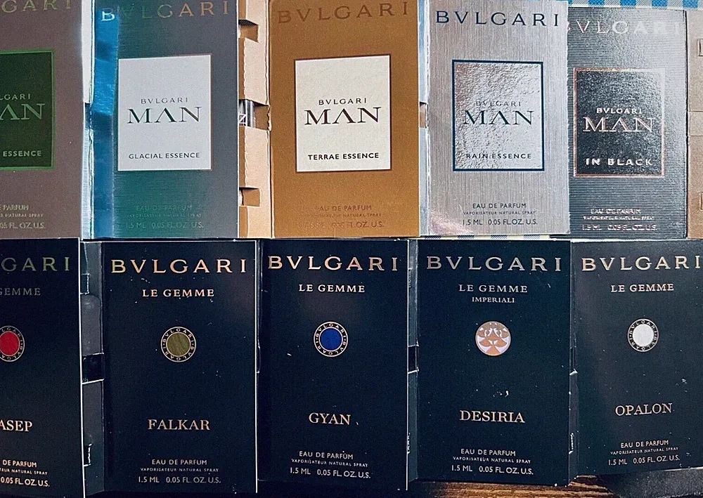 Bvlgari Perfume Sample Spray 1.5 ml/.05oz - Choose Scent Combined Ship