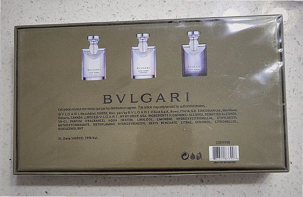Bvlgari Pour Homme Eau de Toilette Natural Spray Gift Set 30 mL x3