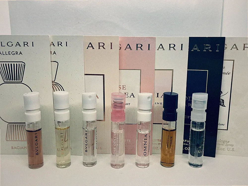 Bvlgari Women Perfumes Collection Sample Spray Vials 7pc Set