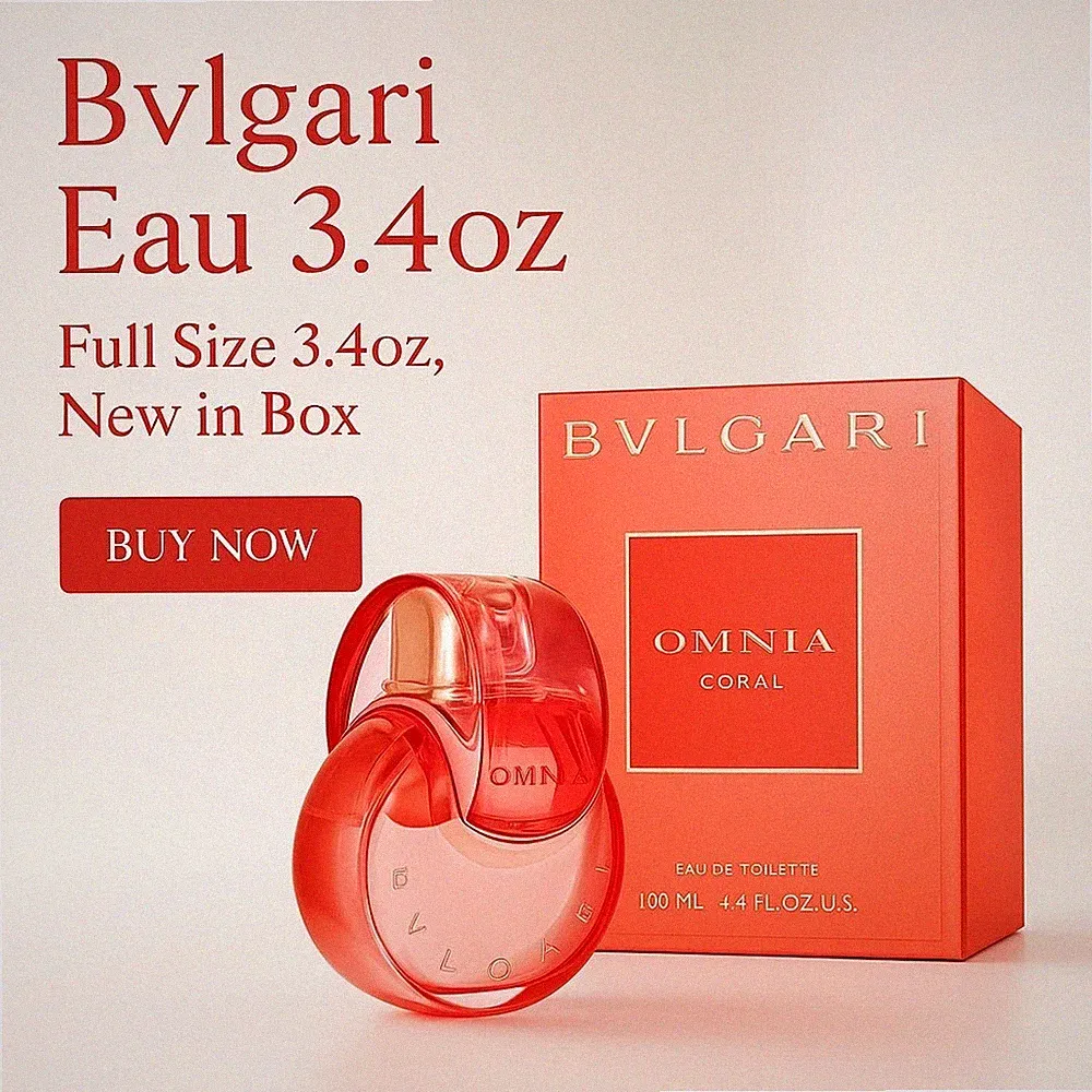 Omnia Coral by Bvlgari Women Eau de Toilette Spray Perfume 3.4 oz 100 ml New