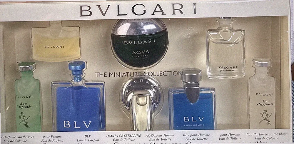 Rare New Sealed BVLGARI 8 Pc “The Miniature Collection” Perfume Set Italy