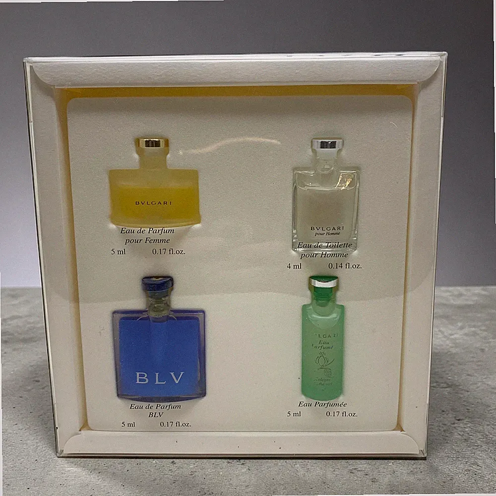 Vtg NEW Bvlgari The Collection Fragrance Gift Set 4 Pc Blv Pour Homme Parfumee